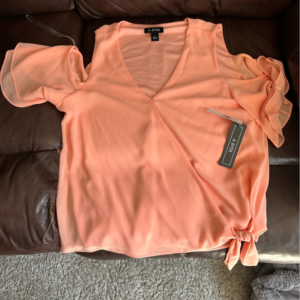 A.Byer Coral Blouse